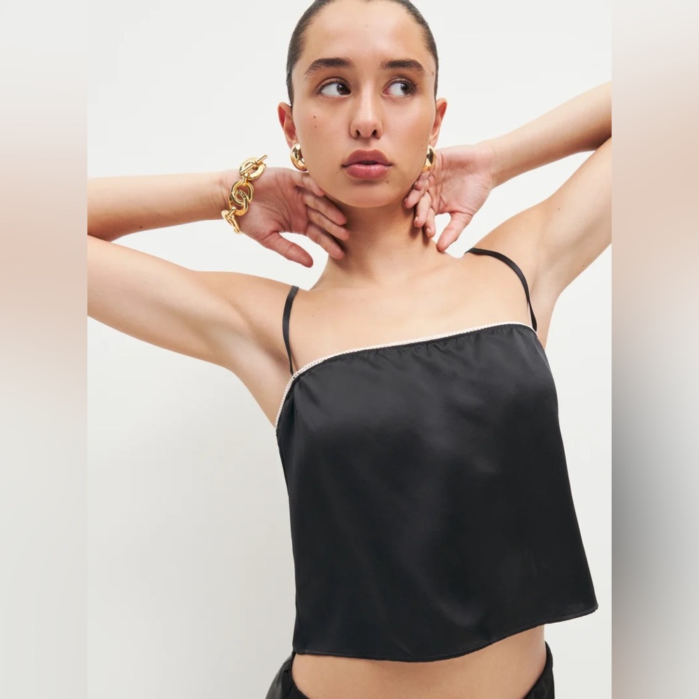NWT Reformation Mya Silk Top